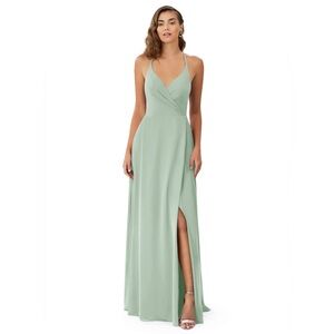 Azazie Davis Bridesmaid Dress. Agave. Size 4.